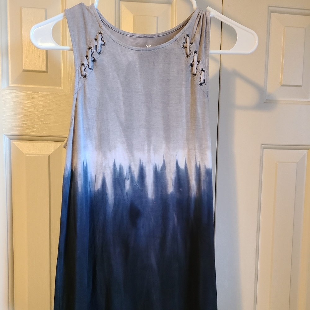 American Eagle Tank Top Small Gray and Blue